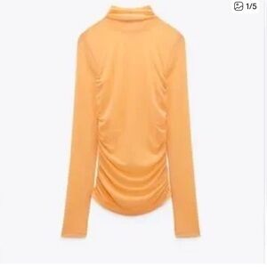 Zara Vibrant Orange Tulle Top